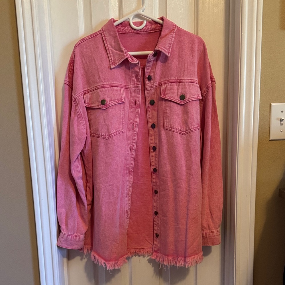 Pink Denim Jacket